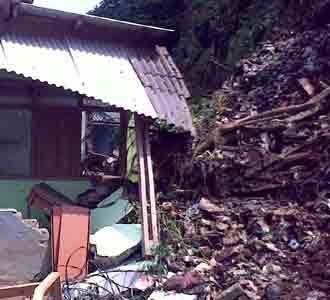 Tebing Longsor Timpa Rumah