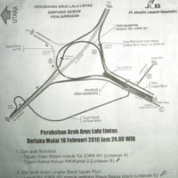 Spanduk Pengalihan Arus Lalulintas Dipasang di Tiap Persimpangan