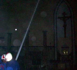 Gereja Gembala yang Baik Terbakar