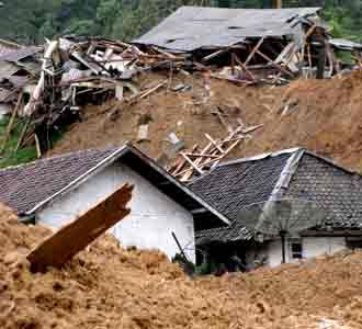 Kerusakan Longsor Ciwidey