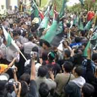 Usai Ditemui Kapolda, Massa HMI Membubarkan Diri 