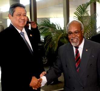SBY Bertemu PM Papua Nugini