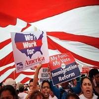 Puluhan Ribu Orang Berdemo di Washington Menuntut Reformasi Imigrasi