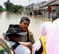 Wagub Jabar Tinjau Banjir Karawang
