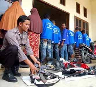 Polres Lhokseumawe Bekuk 9 Perampok