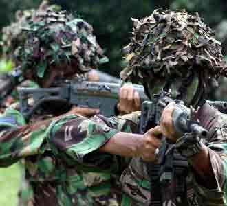 Marinir Latihan Tahap Hutan