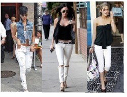 Bergaya dengan White Denim