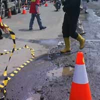 Tiga Semburan Baru Menyembur di Bekas Pasar Buah