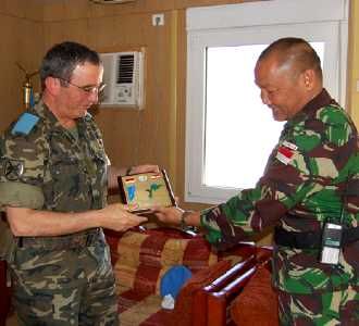 Dansektor Timur Kunjungi Satgas POM TNI