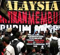 Buruh Migran Demo Kedubes Malaysia