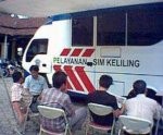 SIM Keliling Mangkal di Unla