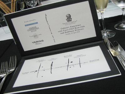 Wine Dinner Chef Ryan Clift & Rathbone Wineries