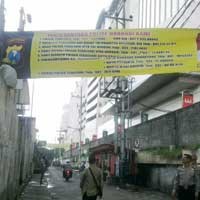 Cegah Aksi Kejahatan, Polsek Tegalsari Pasang Spanduk 