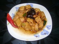 Tahu Kecap Manis Pedas