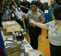 Barang Bukti Kerusuhan Mojokerto