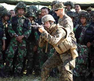 Marinir Indonesia dan Amerika Latihan Bersama