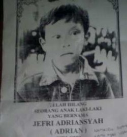 Polisi Belum Kantongi Identitas Penculik Bocah Jefri Adriansyah