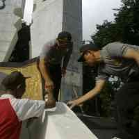 Jelang HUT Bhayangkara, Monumen Perjuangan Polri Dibersihkan