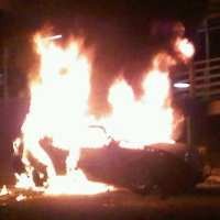 Mercy Terbalik Lalu Terbakar di Sudirman 