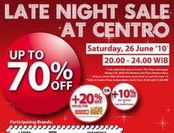 Diskon Menggila Late Nite Sale Centro