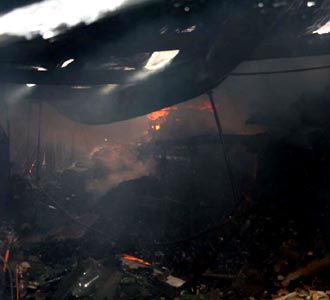 Gudang Finna Golf Terbakar