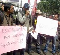 Aksi Keprihatinan Wartawan Bandung