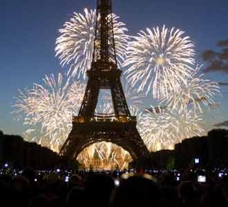 Pesta Kembang Api di Hari Bastille