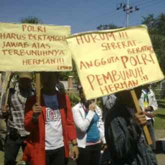 Polda Jatim Didemo LMND