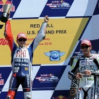 Kemenangan No.6 Lorenzo, Podium No.1 Rossi