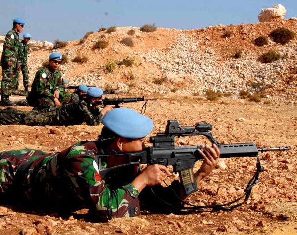 Indobatt-Spanbatt Latihan Bersama
