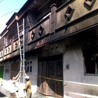 Sisa Kebakaran Home Industri Tinner Sempat Berasap