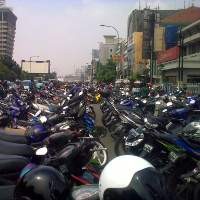Sidang Tilang di PN Jakpus, Ribuan Motor Penuhi Jl Gadjah Mada