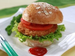 Resep burger: Crispy Chicken Burger