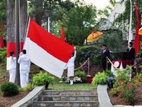 Upacara Penurunan Bendera di KBRI Washington