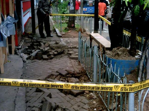 Pipa Gas Bawah Tanah di Cikini Meledak