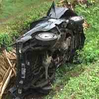 Pick Up Pemudik Masuk Parit, 4 Orang Luka Berat 