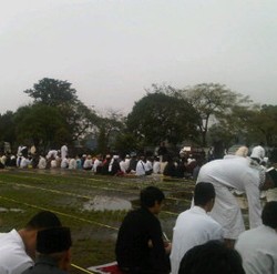 Salat Id di Gasibu Bandung Diwarnai Gerimis Tipis