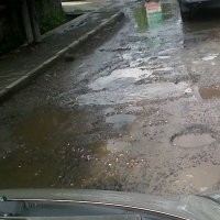 Jalan Surya Sumantri Penuh Dengan Kubangan  