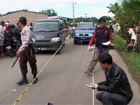 Olah TKP di Lokasi Kontak Tembak
