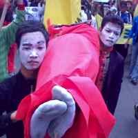  Demo Setahun SBY-Boediono, Mahasiswa Semarang Usung Mayat