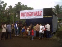 Posko Kesehatan Dadakan Demokrat Sambut SBY di Pengungsian Merapi