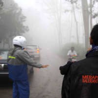 Di Kecamatan Dukun, Pohon Bertumbangan Akibat Abu Gunung Merapi