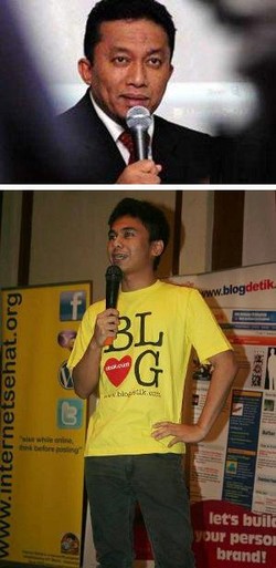 Raditya Dika Sepanggung dengan Tifatul Sembiring di Depok