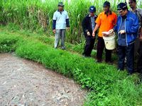 Fadel Tinjau Tambak Ikan Korban Merapi