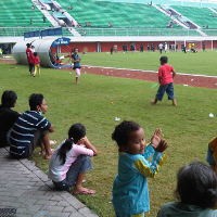 Latihan PSS Jadi Hiburan bagi Pengungsi