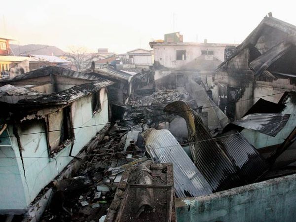 Kerusakan di Yeonpyeong