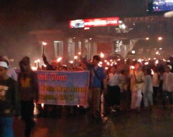 Pawai Obor Tahun Baru Islam Macetkan Jl Buncit Raya 