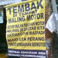 Perlukah Maling Motor Ditembak?