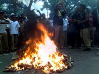 Perangkat Desa Bakar Seragam
