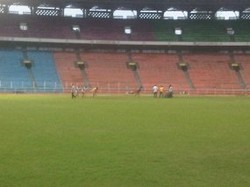 Terinjak-injak Pengantre Tiket, Rumput Stadion GBK Aman